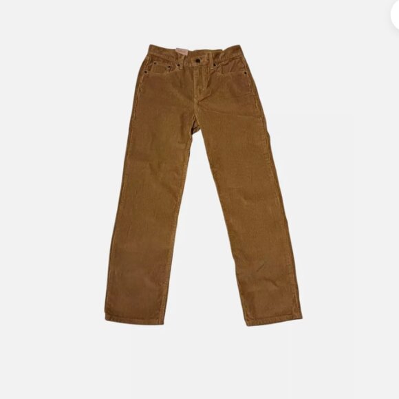 Levi's Low Pro Corduroy Straight Pants Womens 27x30 Irregular Mid-Rise Brown $69 - Picture 1 of 8